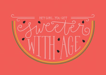 Sweeter with Age - Tarjeta De Cumpleaños