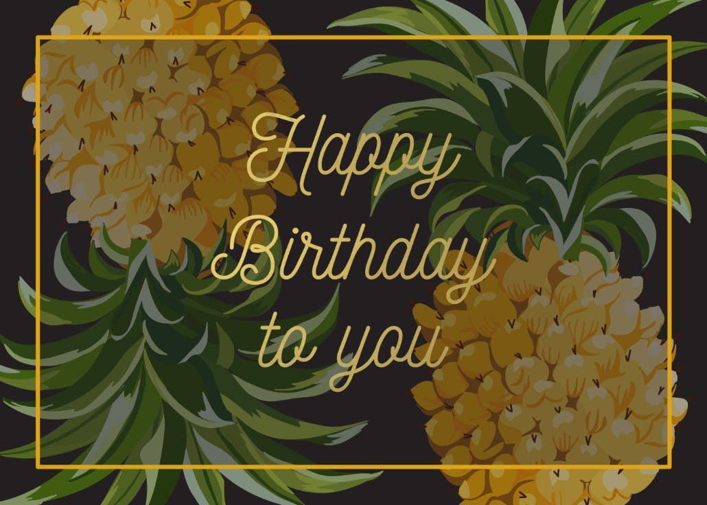 Trending tropical - birthday card