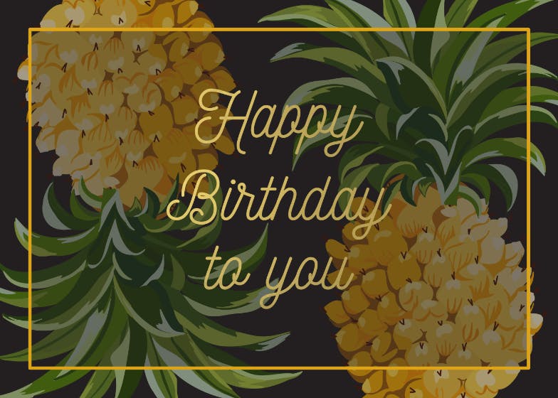 Trending tropical - happy birthday card