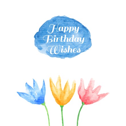 Tulip Trio - Birthday Card