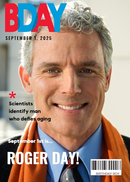 Bday magazine cover - birthday card