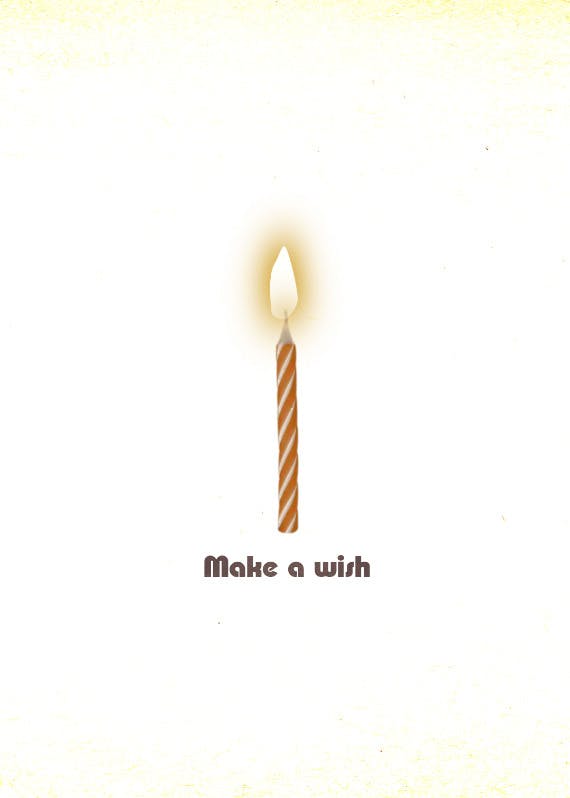 Make a wish - happy birthday card