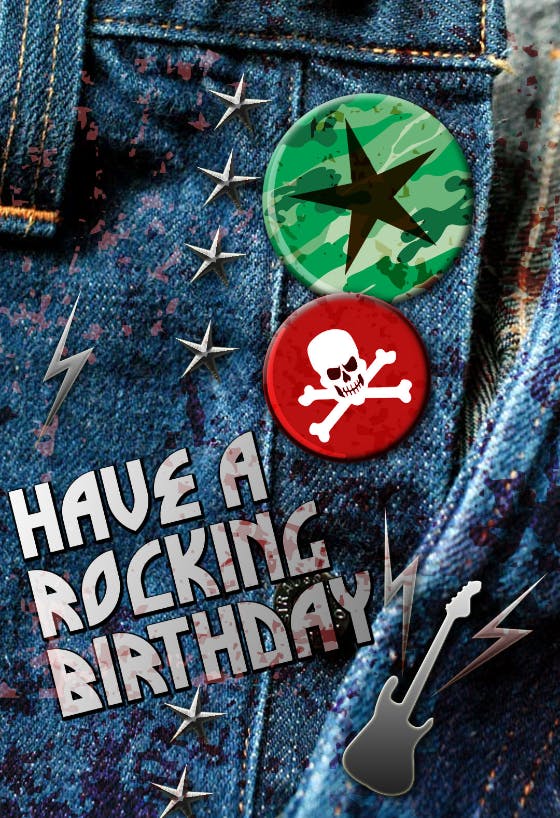Rocking birthday - tarjeta de cumpleaños