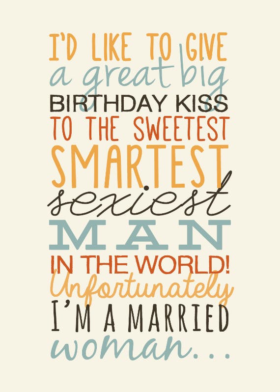 Sexiest man in the world - birthday card