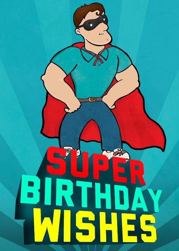 Super birthday wishes -  tarjeta de cumpleaños