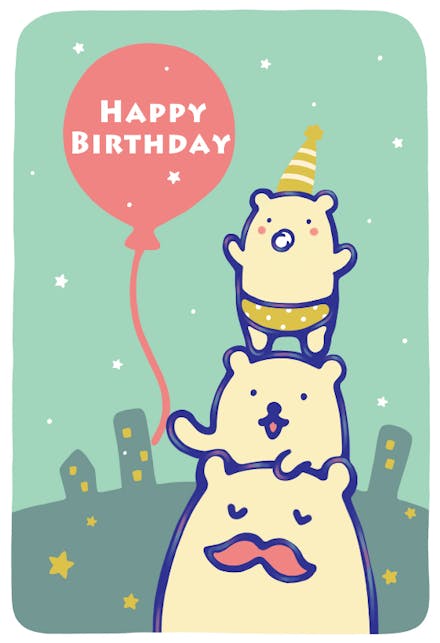 The Years Pass By - Birthday Card