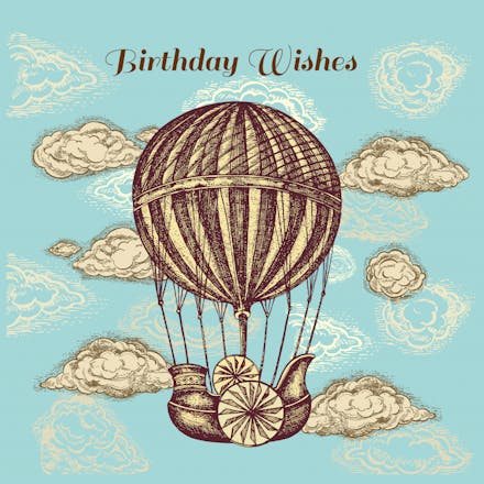 Up and Away - Birthday Card