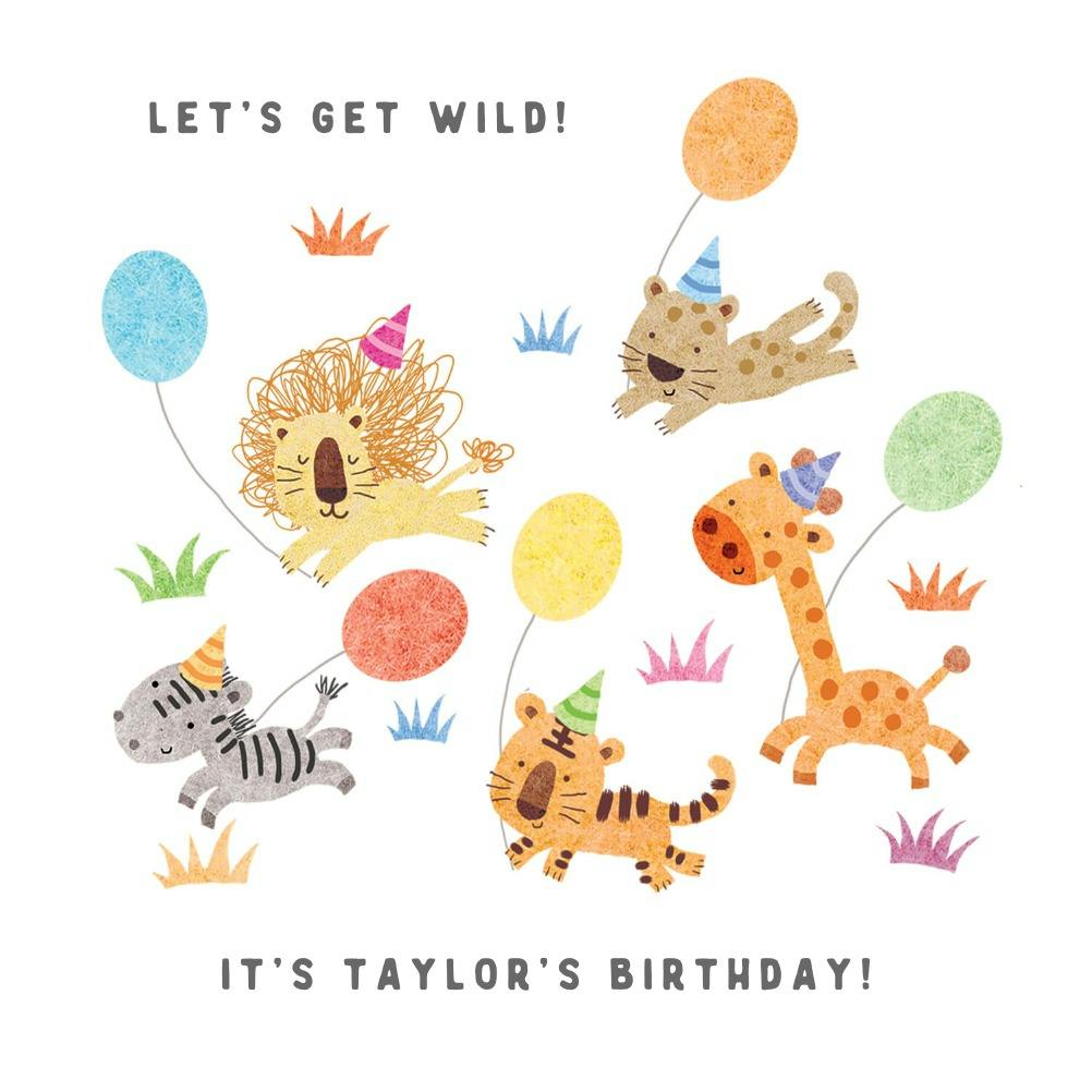Balloon chase - birthday card