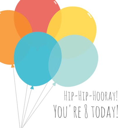 Balloon Hooray - Birthday Card