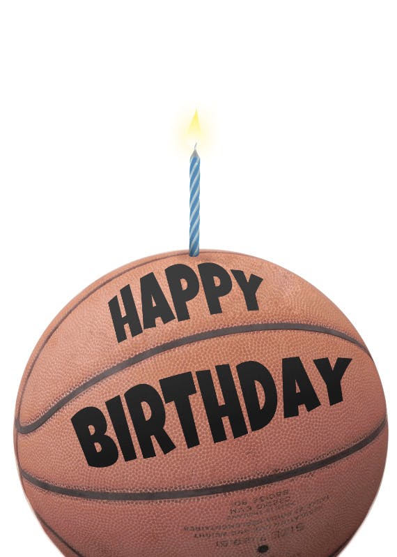 Basketball - happy birthday card