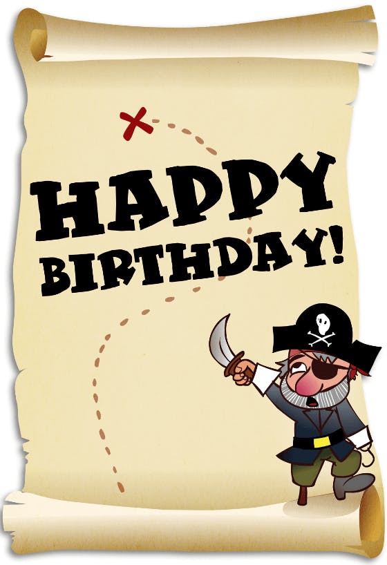 Birthday pirates -  tarjeta de cumpleaños