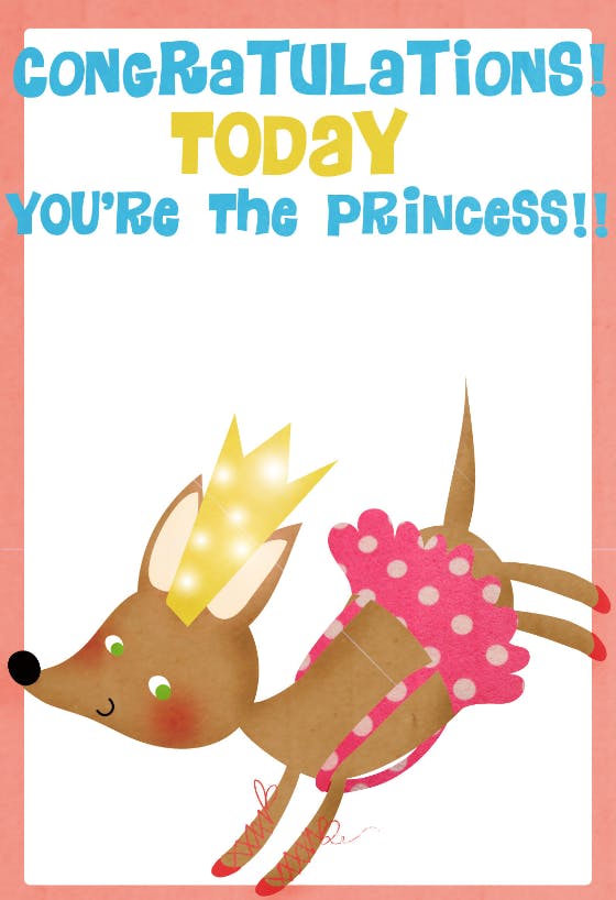 Birthday princess - happy birthday card