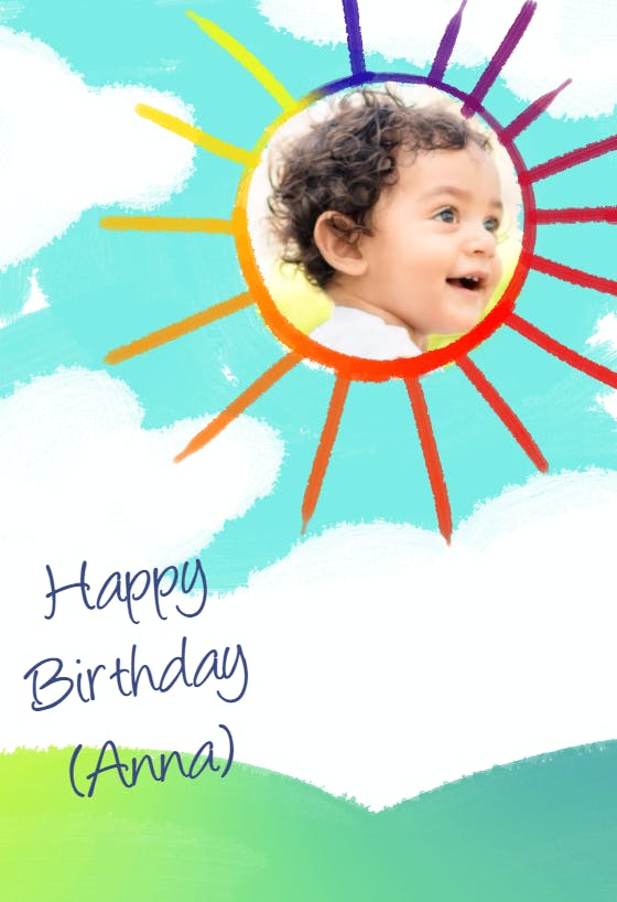 Colorful day - happy birthday card