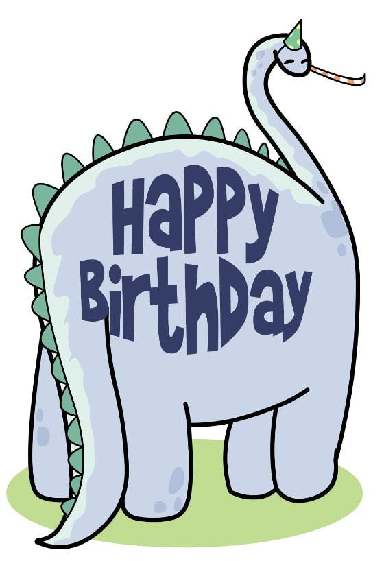 Dinosaur - happy birthday card