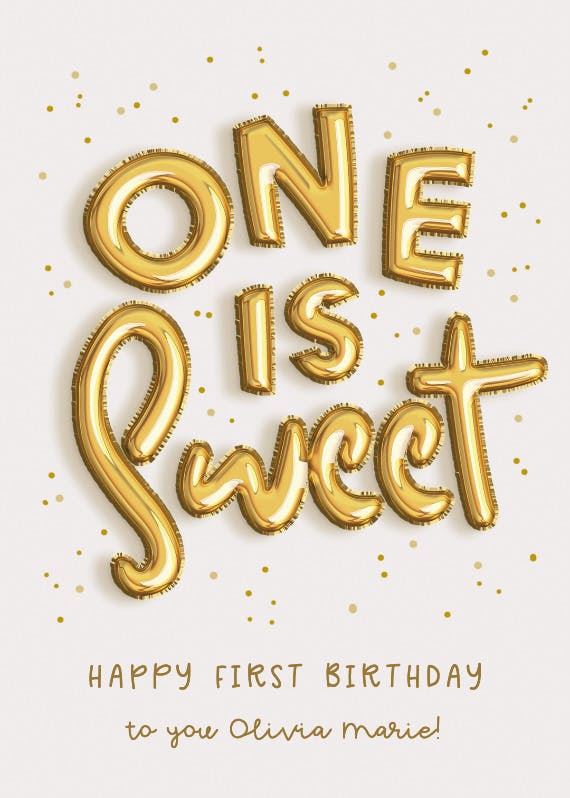 First balloons - happy birthday card