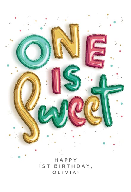 First Balloons - Birthday Card