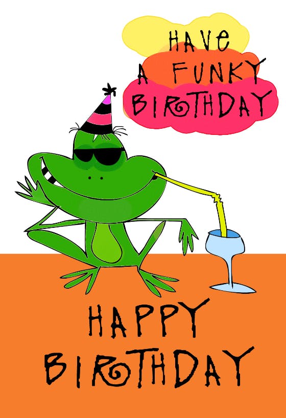 Funky birthday - happy birthday card