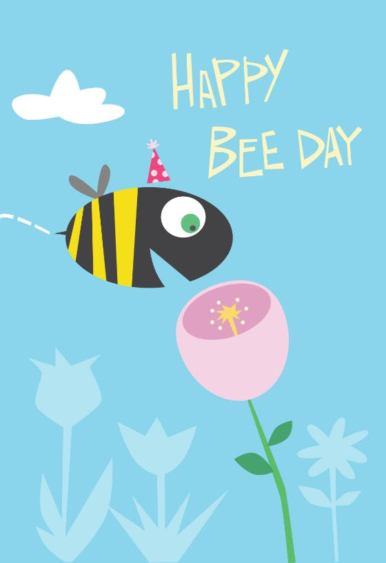 Happy bee day - birthday card