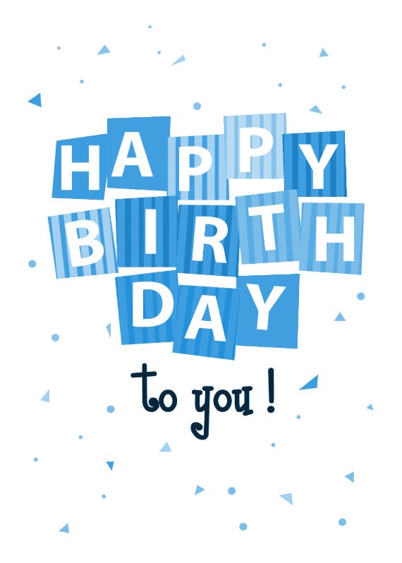 Happy birthday confetti - birthday card
