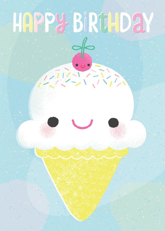 Ice cream -  tarjeta de cumpleaños