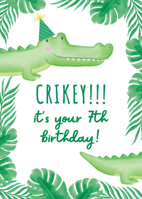 Jungle animal - birthday card