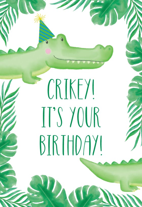 Jungle Animal - Birthday Card 