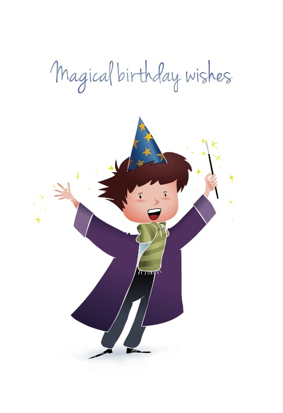 Magical birthday wishes -  tarjeta de cumpleaños