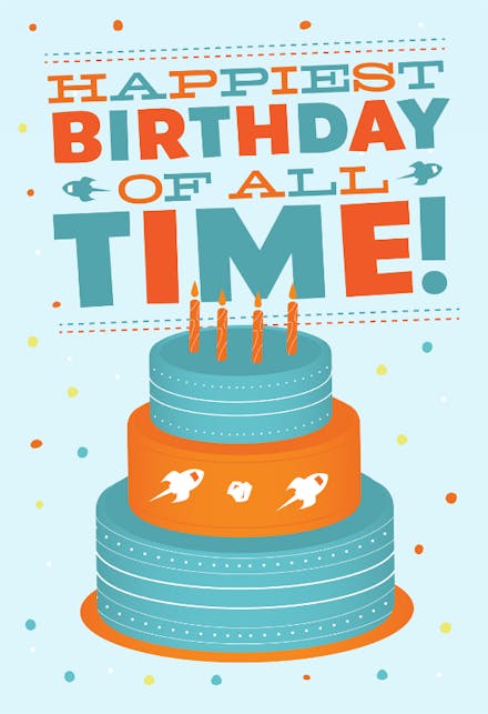 Out of Space - Birthday Card