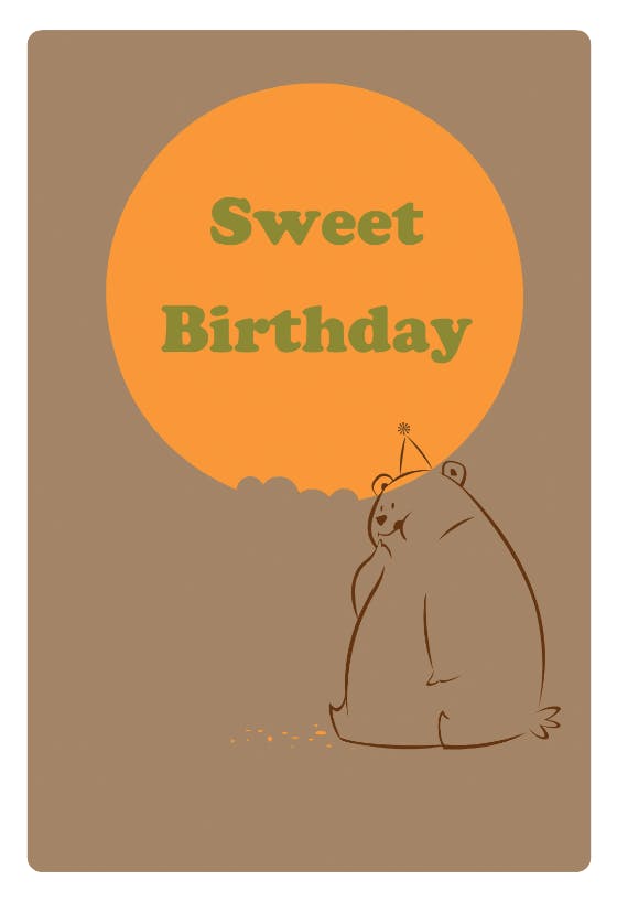 Sweet birthday -  tarjeta de cumpleaños