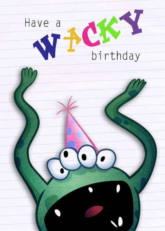 Wacky birthday -  tarjeta de cumpleaños