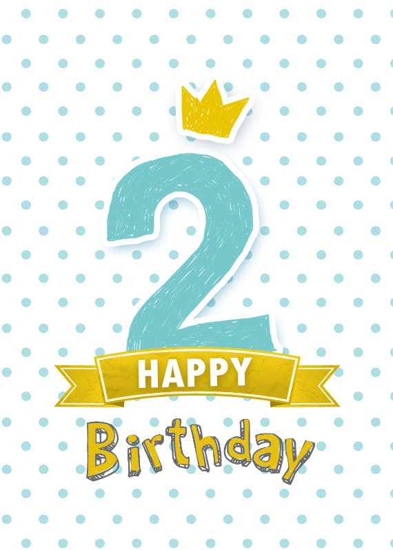 2nd birthday to a princess -  tarjeta de cumpleaños gratis