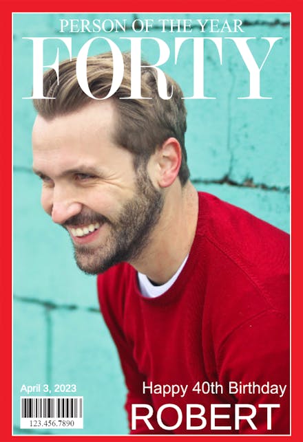 40th Mens Magazine Cover - Birthday Card