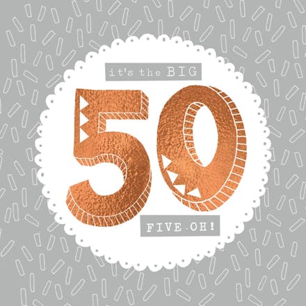 50th hill cresting - birthday card