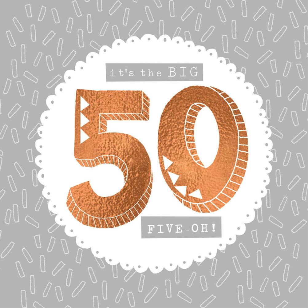 50th hill cresting - happy birthday card