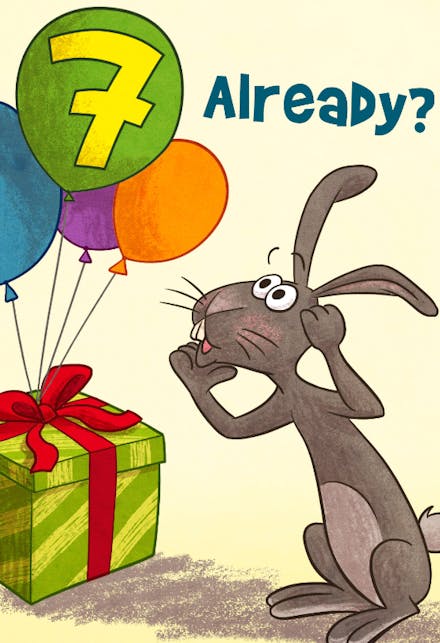7 Already - Birthday Card