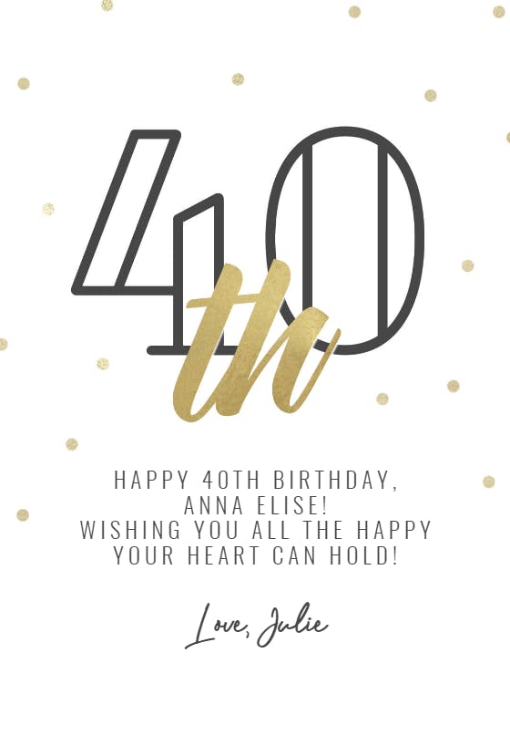 Age outline -  free birthday card