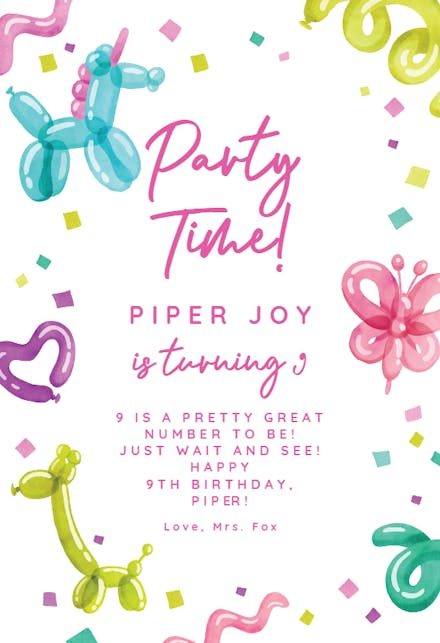 Balloon Art - Birthday Card