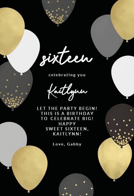 Balloon launch - birthday card
