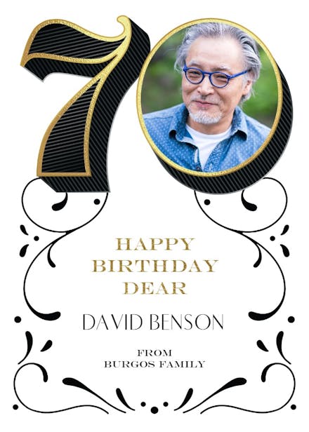 Big 70 - birthday card