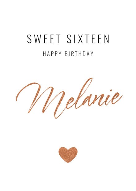 Big script - birthday card