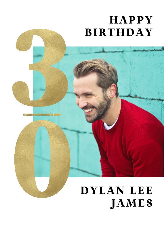 Brilliant 30 -  free birthday card
