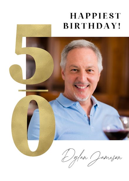 Brilliant 50 - birthday card