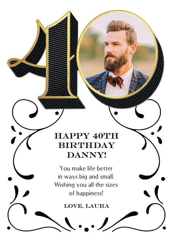 Celebrate 40 - birthday card