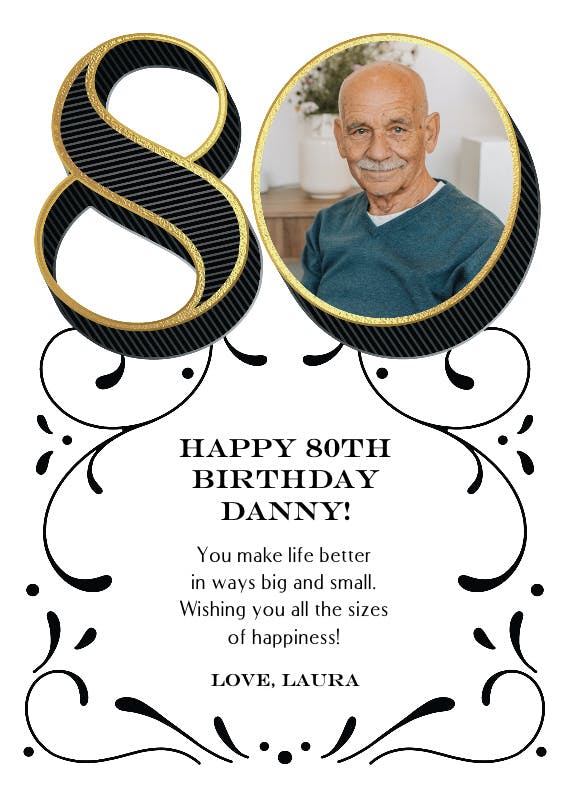 Celebrate 80 -  free birthday card
