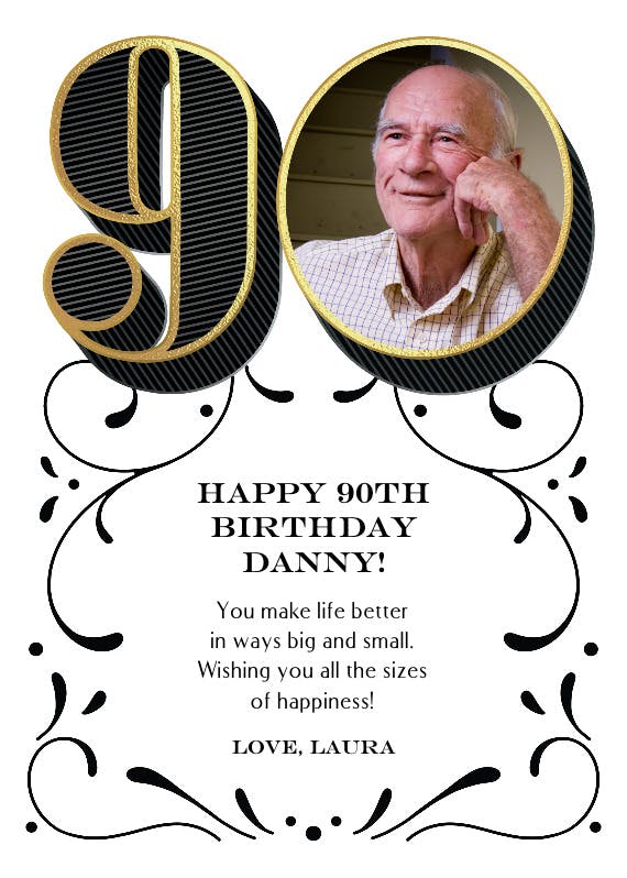 Celebrate 90 -  free birthday card