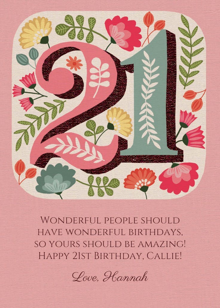 Celebration year - birthday card