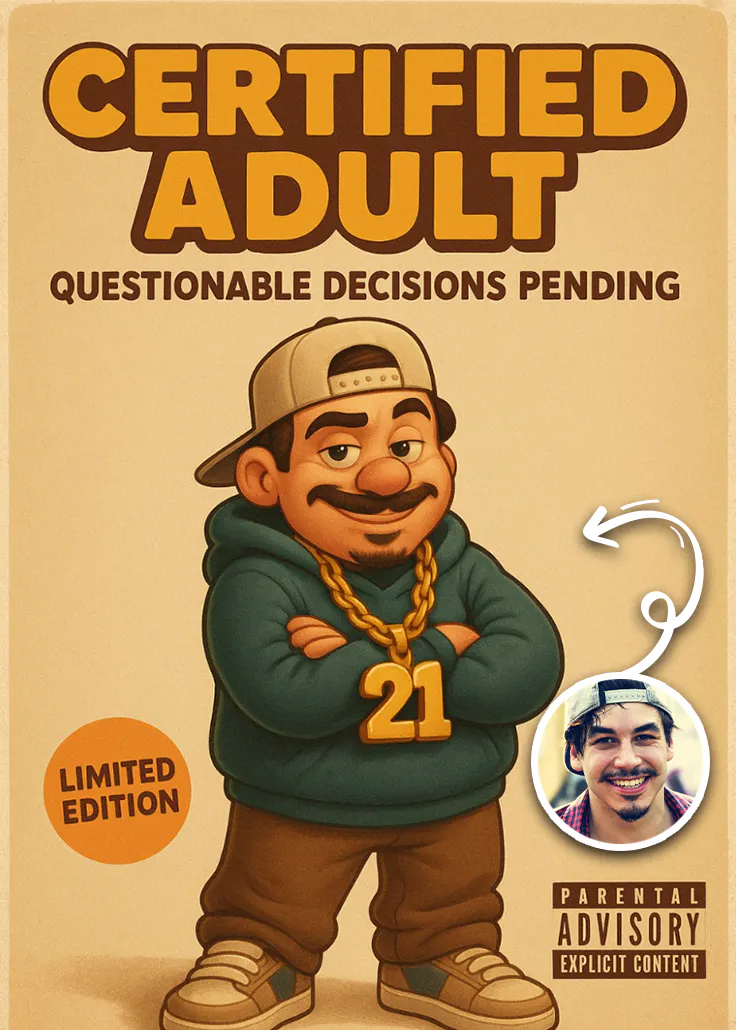 Certified adult - biglietto di compleanno