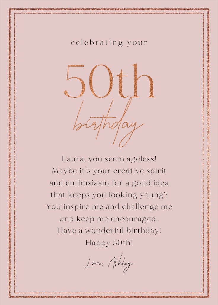 Classic simplicity - tarjeta de cumpleaños