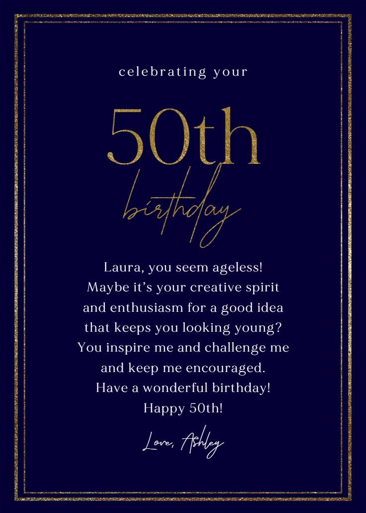 Classic simplicity - tarjeta de cumpleaños