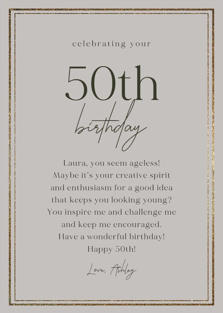 Classic simplicity - tarjeta de cumpleaños